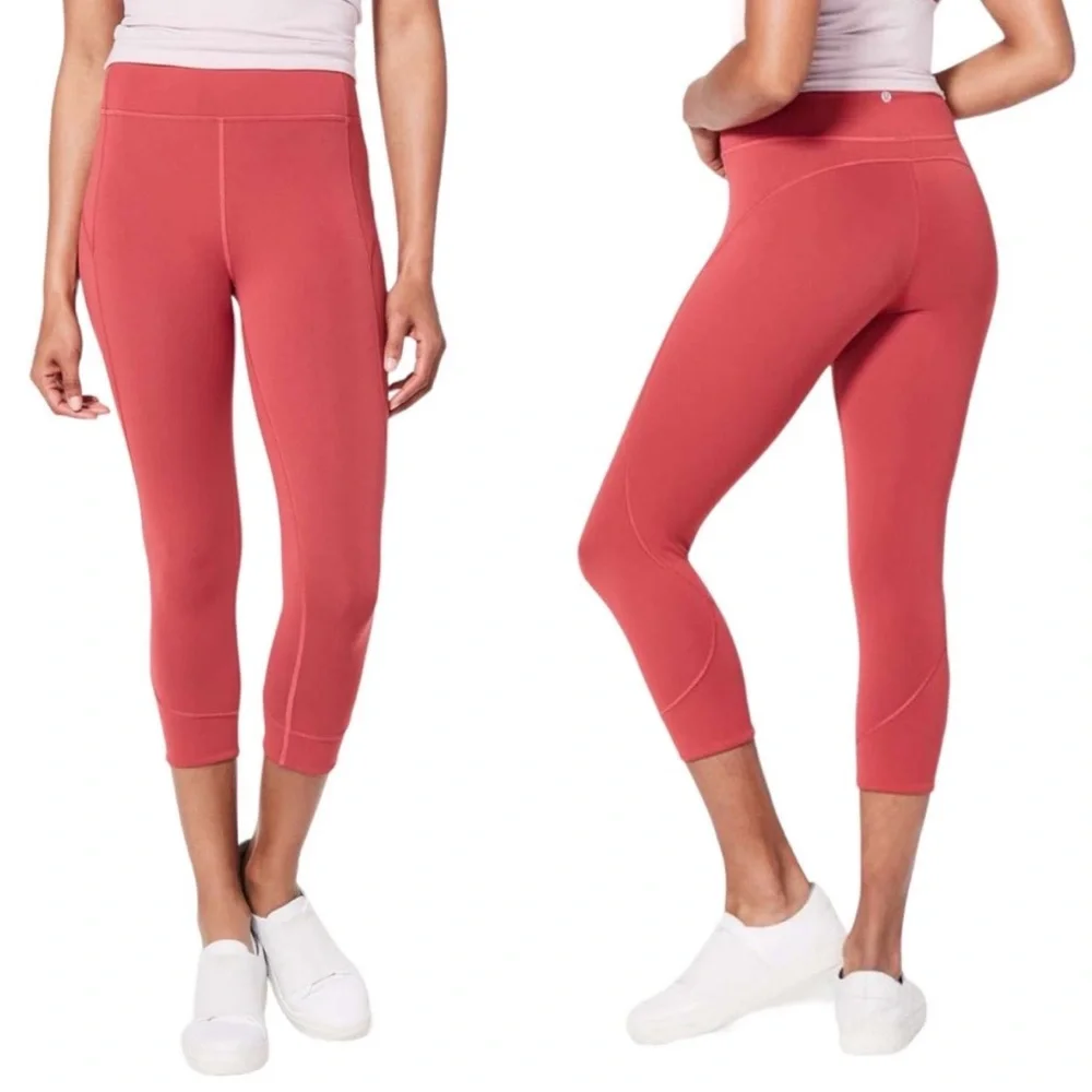 lululemon In Movement Crop 19” High Rise Leggings in Vintage Rose‎